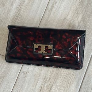 Tory Burch Tortoise Clutch! Never been used!